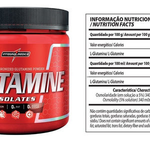 Glutamine Isolates 300g – IntegralMédica