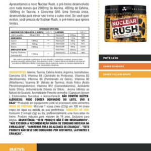 Pré Treino Nuclear Rush 100g – Body Action