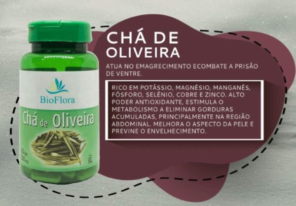 Chá de Oliveira 60cp 500mg Bioflora - Image 2