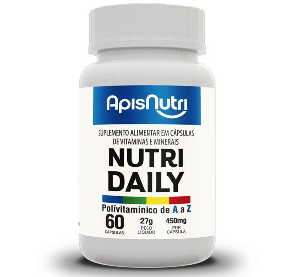 Nutri Daily Polivitamínico E Mineral AZ 60 Caps - Apisnutri