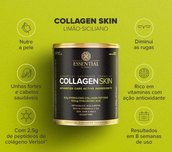 Collagen Skin 330g (nova fórmula) Essential Nutrition - Image 2