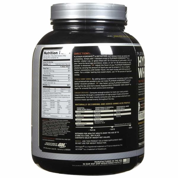 Platinum Hydro Whey - 1,6kg - Optimum Nutrition - Image 3