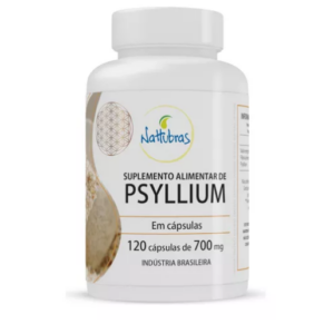 Psyllium em cápsulas Nattubras -120 Cápsulas De 700mg